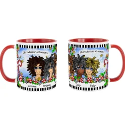 Name Your Sisterhood Christmas Greeting Mug by Suzy Toronto