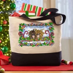 Name Your Sisterhood Christmas Greeting Tote Bag by Suzy Toronto