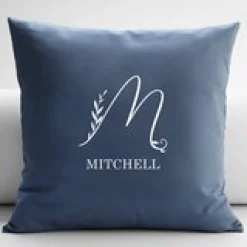 Natural Elegance Initial Throw Pillow