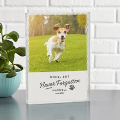 Never Forgotten Pet Photo Glass Block