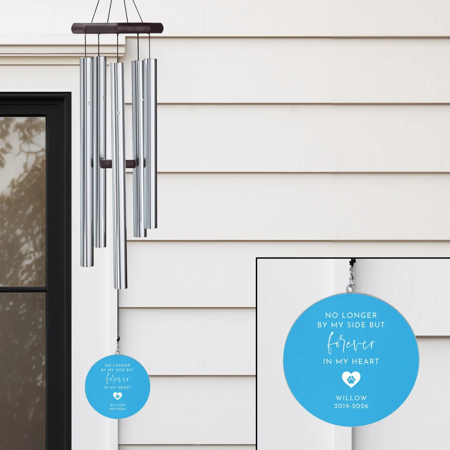 No Longer By My Side Pet Memorial Wind Chime