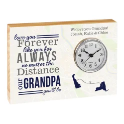 No Matter The Distance Wood Clock