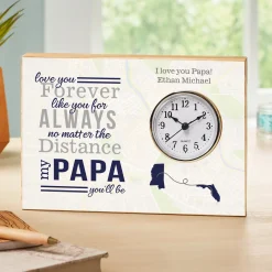 No Matter The Distance Wood Clock