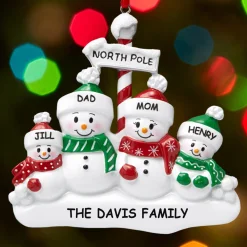 North Pole Family Ornament