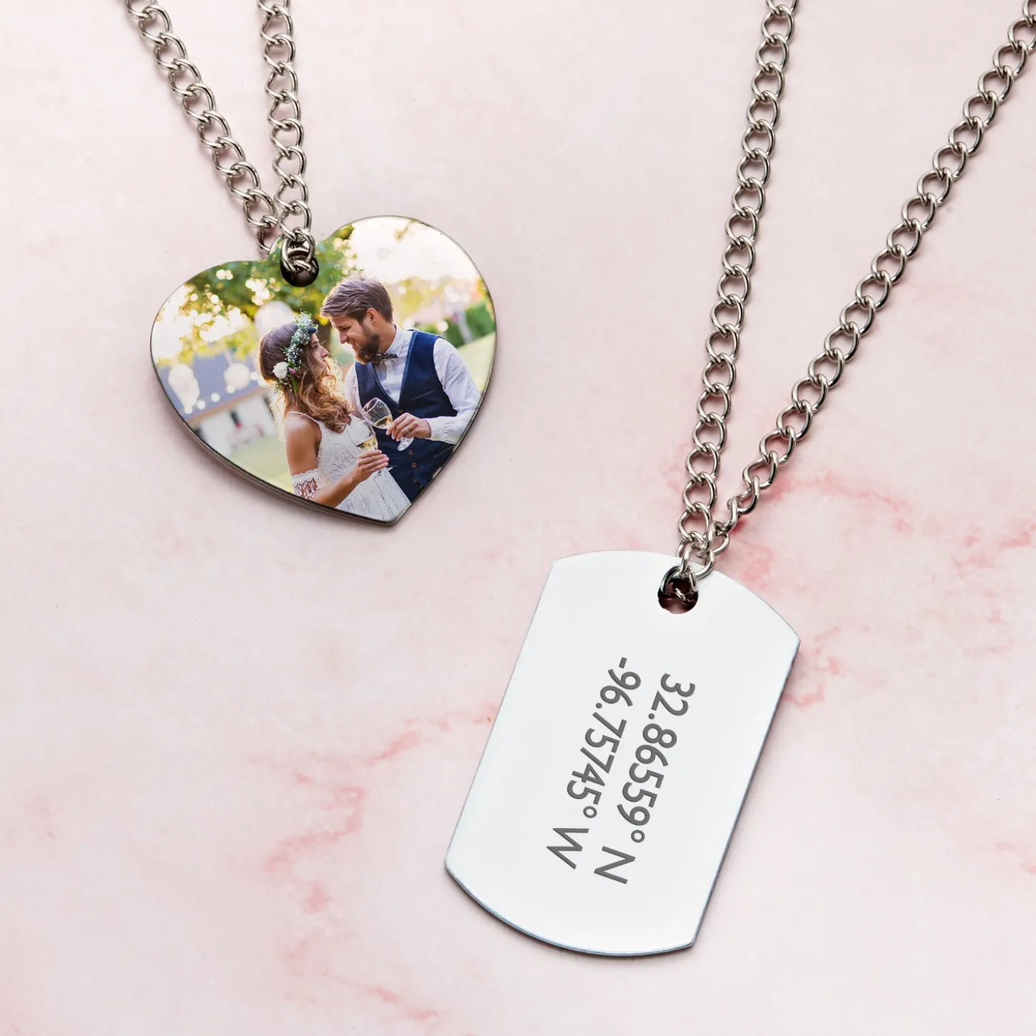 On This Day Photo Coordinates Photo Pendant