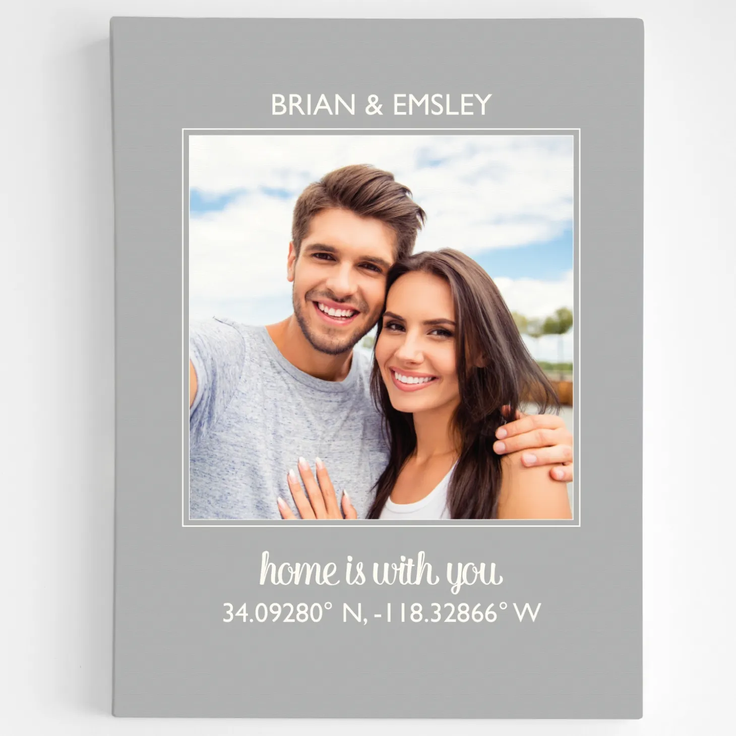 On This Day Photo Coordinates Canvas Wall Art