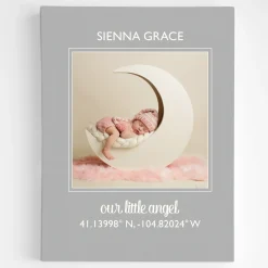 On This Day Photo Coordinates Canvas Wall Art