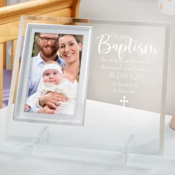On Your Baptism Glass Frame
