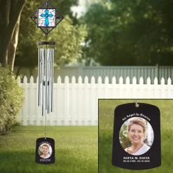 Our Angel Stained Glass Photo Wind Chime