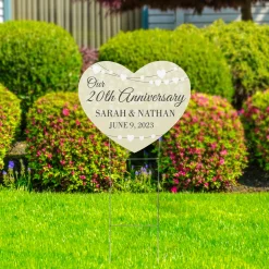 Our Anniversary Heart Yard Sign