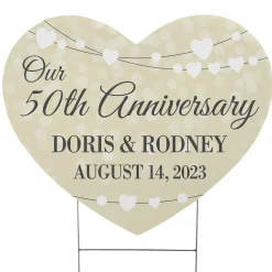 Our Anniversary Heart Yard Sign