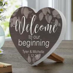 Our Beginning Wood Heart