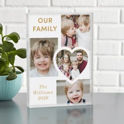 Our Family Photo Collage Glass Block