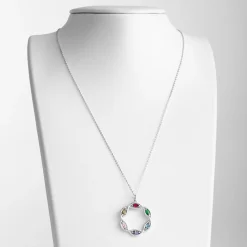 Our Family Wreath Birthstone Pendant