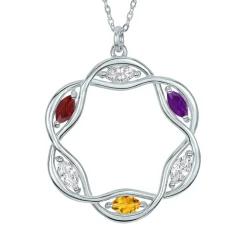 Our Family Wreath Birthstone Pendant