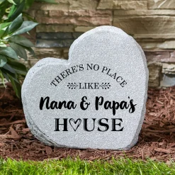 Our Favorite Place Standing Heart Garden Stone