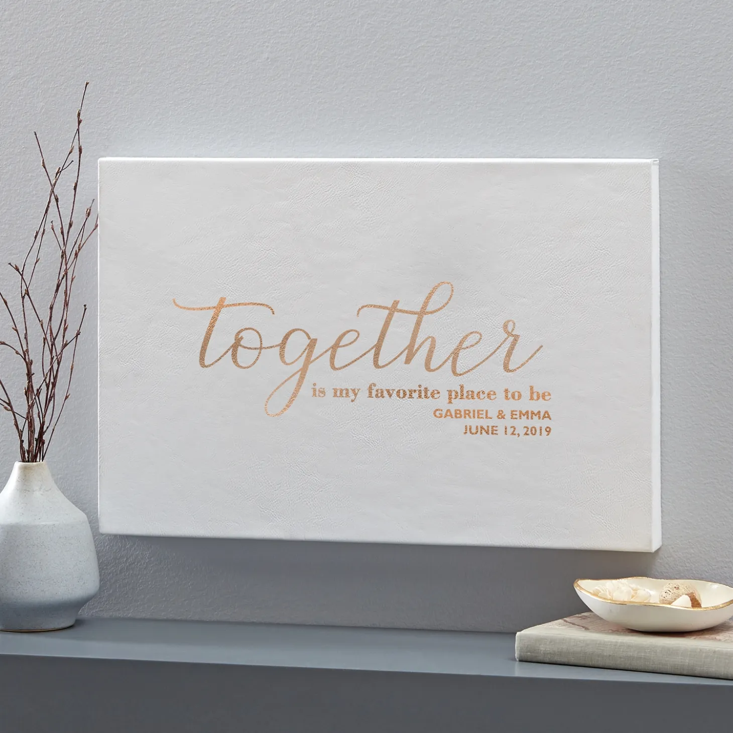 Our Favorite Place to Be Leather Wall Art