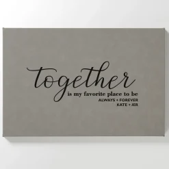 Our Favorite Place to Be Leather Wall Art