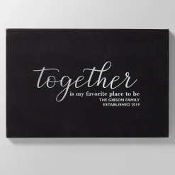 Our Favorite Place to Be Leather Wall Art