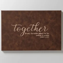 Our Favorite Place to Be Leather Wall Art