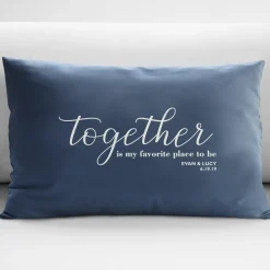 Our Favorite Place to Be Throw Pillow