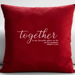 Our Favorite Place to Be Throw Pillow