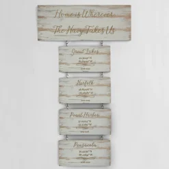Our First Milestones Coordinates Wood Wall Art