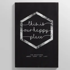 Our Happy Place Leather Wall Art