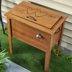 Our Hearts Wooden Beverage Cooler
