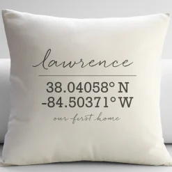 Our Home Coordinates Throw Pillow