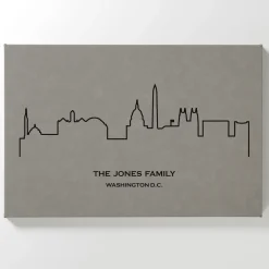 Our Home Skyline Leather Wall Art