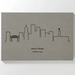 Our Home Skyline Leather Wall Art