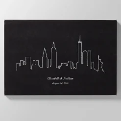 Our Home Skyline Leather Wall Art