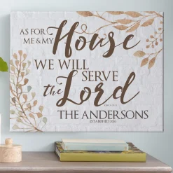Our House Serves the Lord Canvas