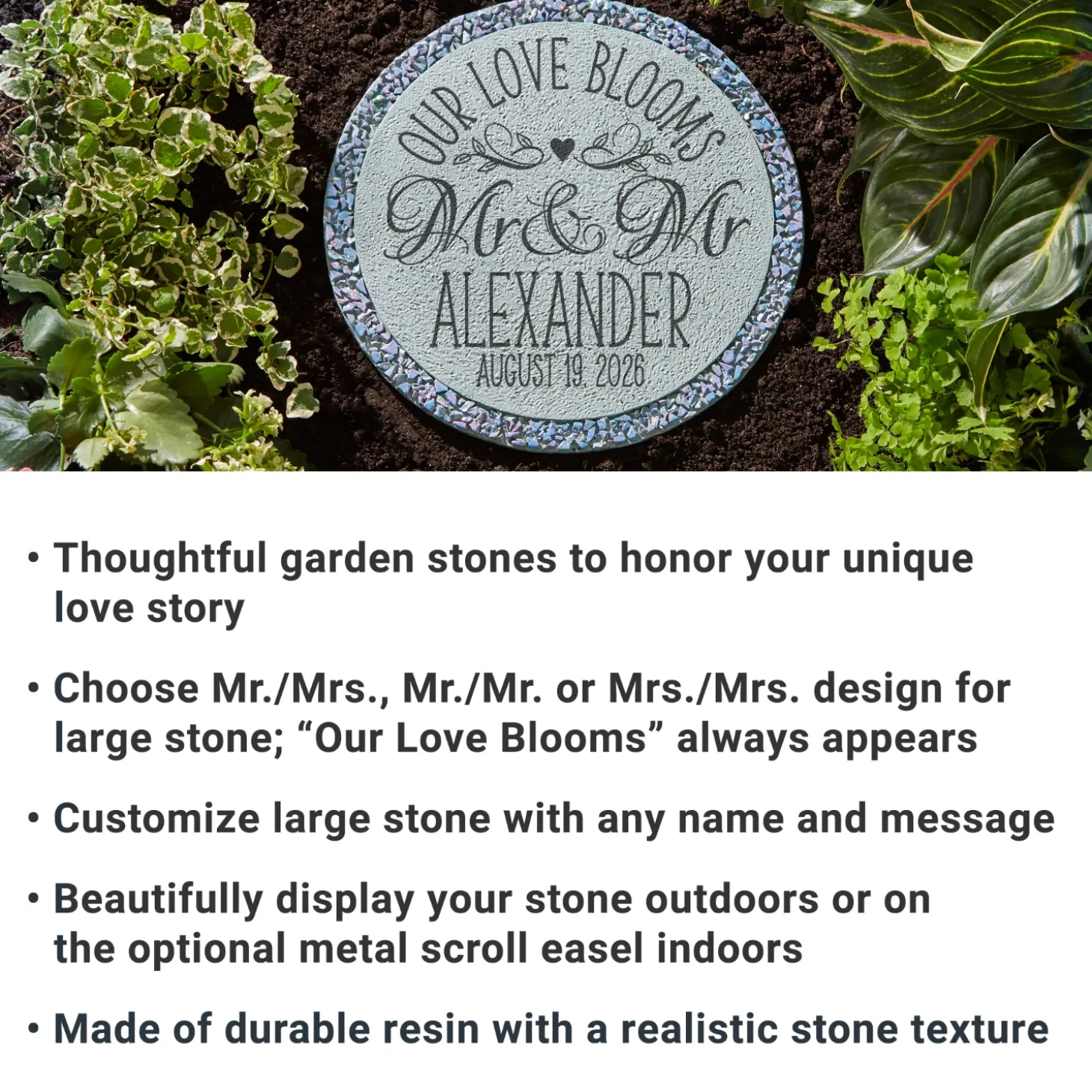 Our Love Blooms Garden Stone