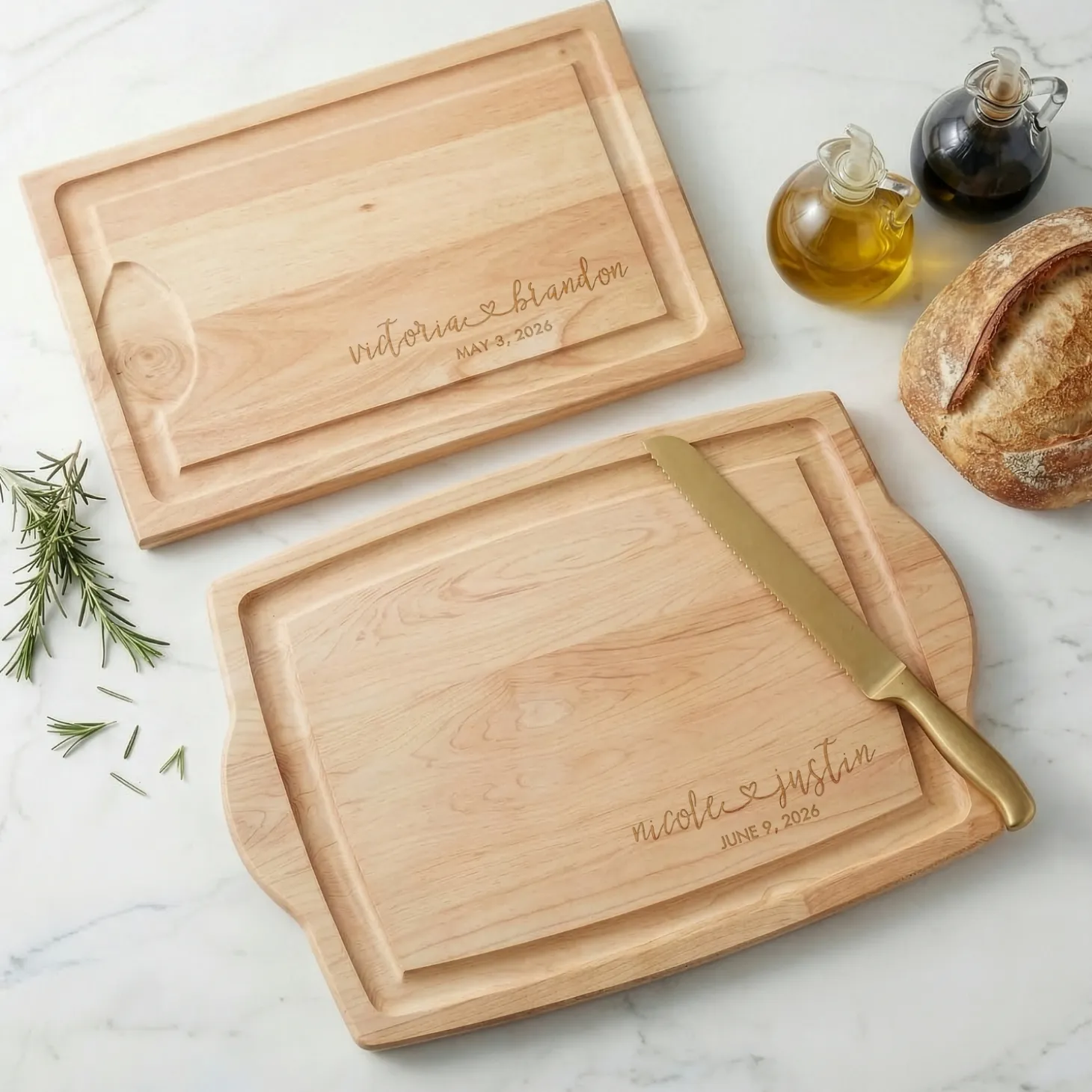 Our Love Connects Us Maple Cutting Board
