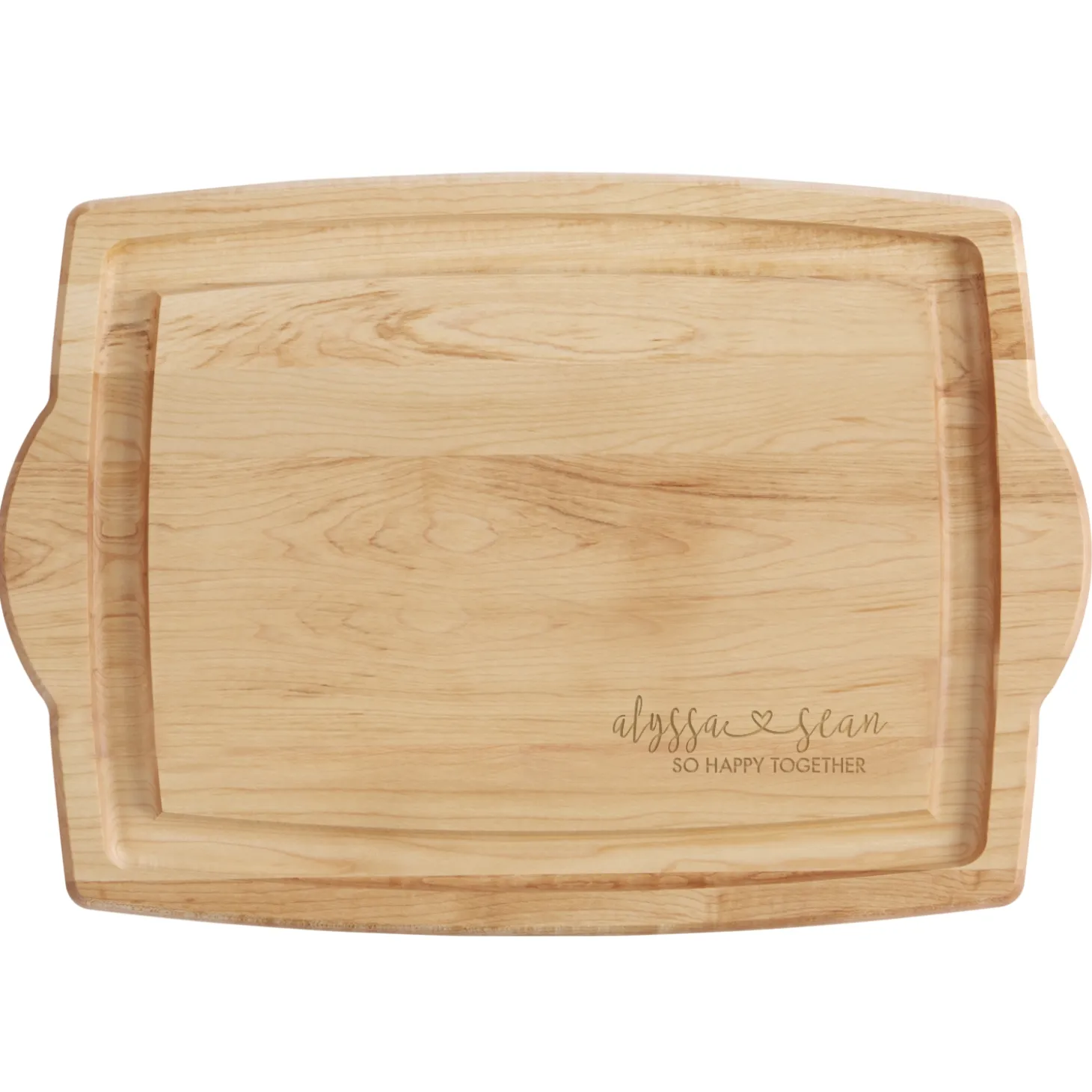Our Love Connects Us Maple Cutting Board
