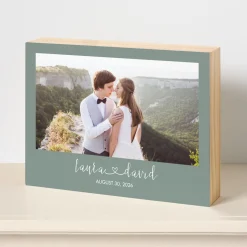 Our Love Connects Us Photo Wood Block