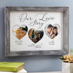Our Love Story Photo Barnwood Framed Art