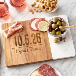 Our Perfect Day Marble Wood Serving Board