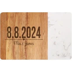 Our Perfect Day Marble Wood Serving Board