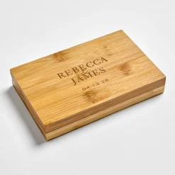 Our Special Day Bamboo Wine Gift Set .product-info-decoration { display: inline-flex; justify-content: space-between; align-items: center; border-radius: 0.4rem; background-color: #E8E8E8; padding: 0.2rem 0.4rem; font-size: 1.4rem; line-height: 1.6rem; font-weight: var(--font-weight-semibold); letter-spacing: 0.042rem; text-transform: uppercase; --decoration-icon-url: ''; /* will be dynamically set */}.product-info-decoration.badge-icon::before { content: ''; width: 2rem; height: 2rem; background: var(--decoration-icon-url) no-repeat; background-size: 100% 100%; display: block; margin-right: 0.4rem;} Laser Engraved