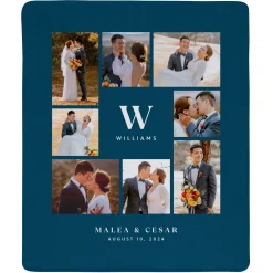 Our Special Day Photo Collage Plush Blanket