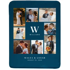 Our Special Day Photo Collage Plush Blanket