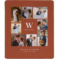 Our Special Day Photo Collage Plush Blanket