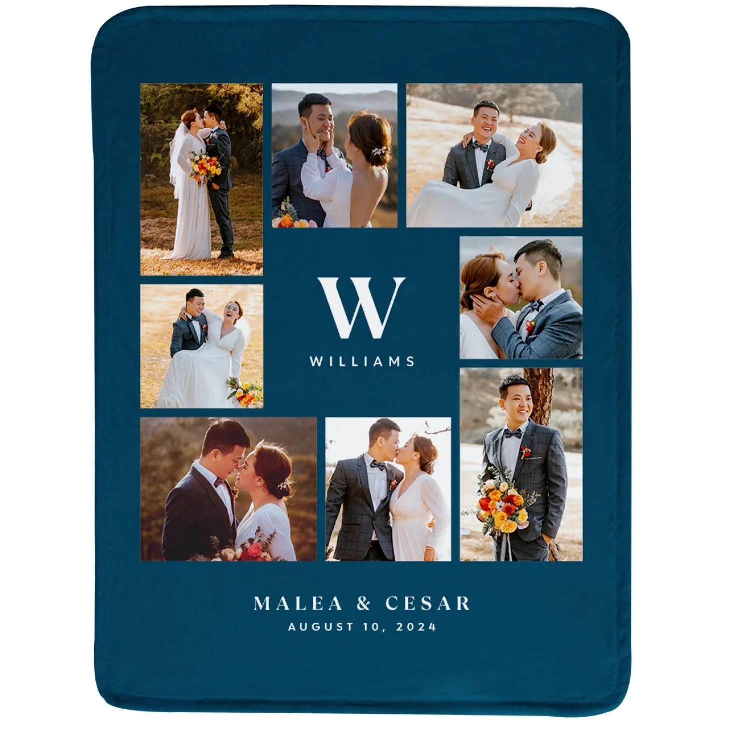 Our Special Day Photo Collage Plush Blanket