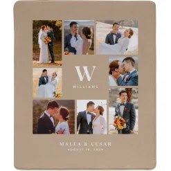 Our Special Day Photo Collage Plush Blanket