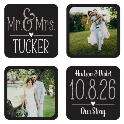 Our Special Day Wedding Photo Coasters