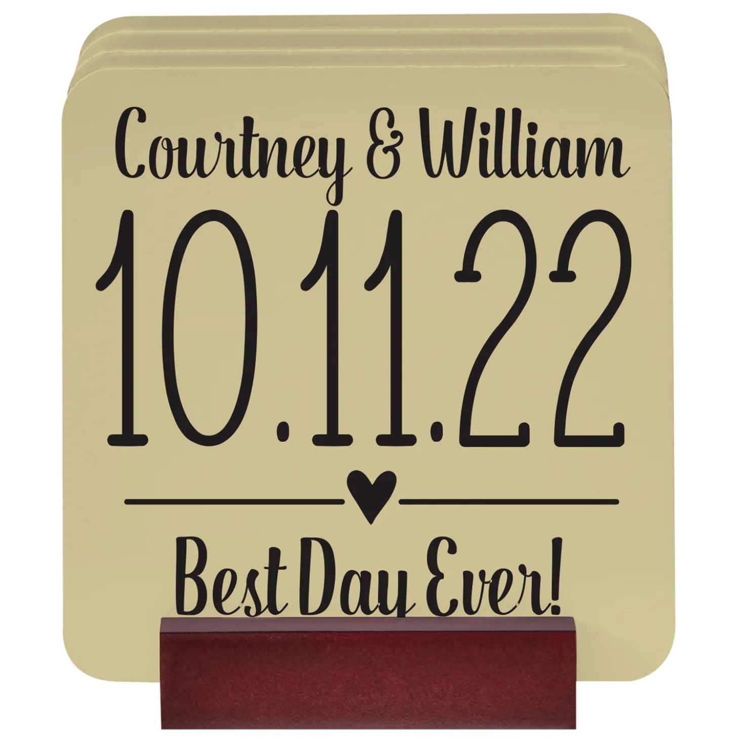 Our Special Day Wedding Photo Coasters