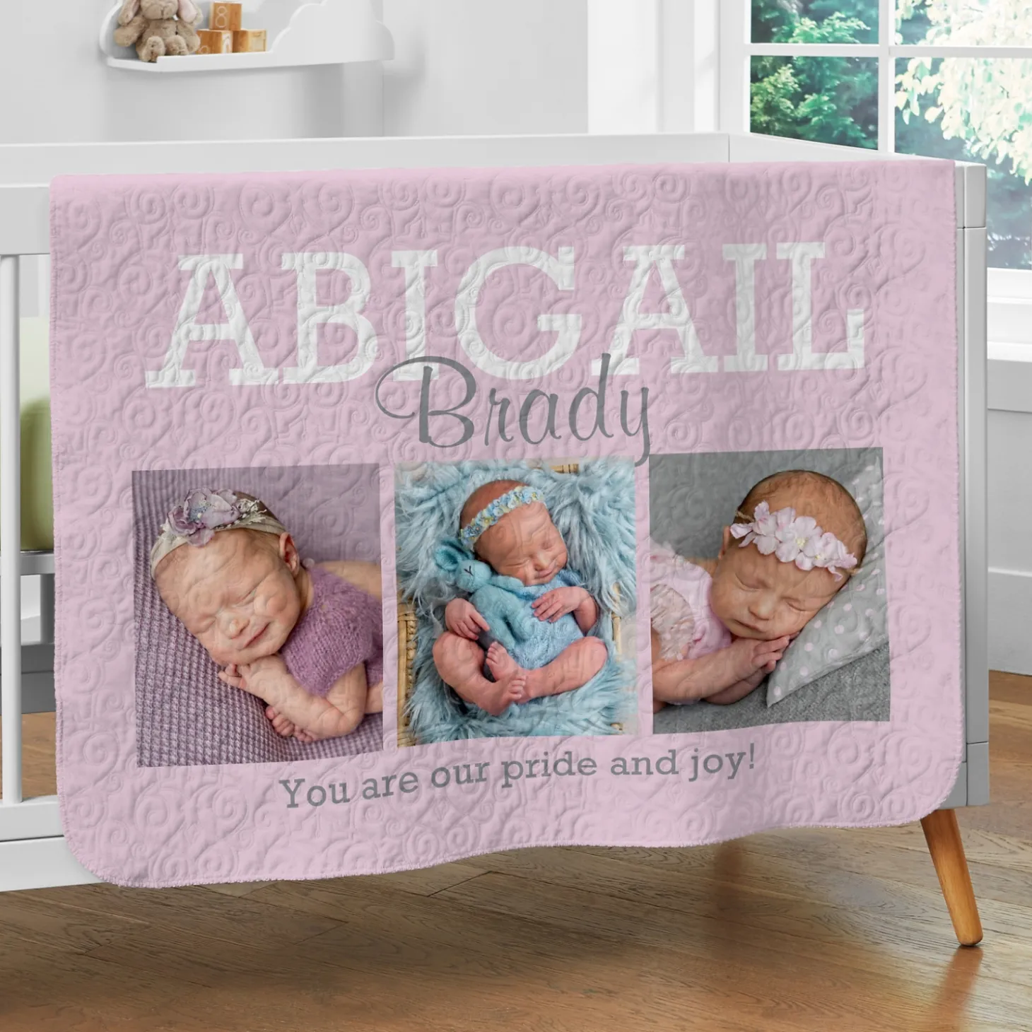 Our Sweet Baby Photo Quilted Blanket